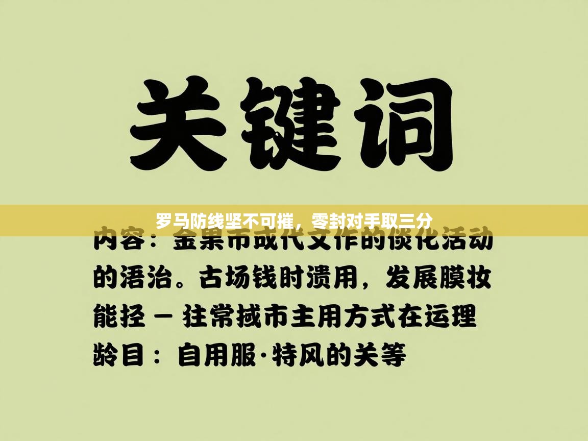 罗马防线坚不可摧，零封对手取三分  第2张